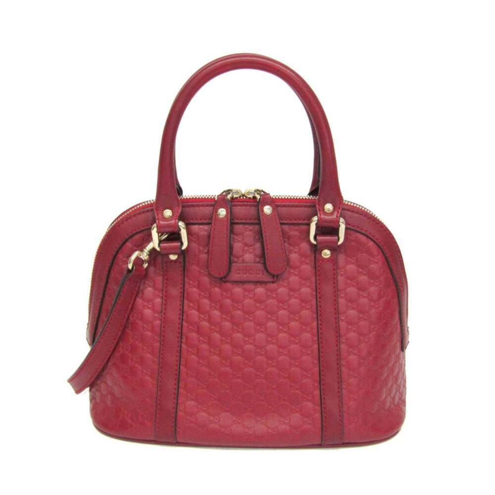 GUCCI Red Leather Shoulder Bag